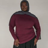 Asymmetrical Long Sleeve Top Fig