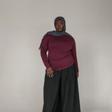 Asymmetrical Long Sleeve Top Fig