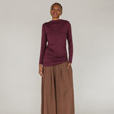 Asymmetrical Long Sleeve Top Fig