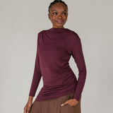 Asymmetrical Long Sleeve Top Fig
