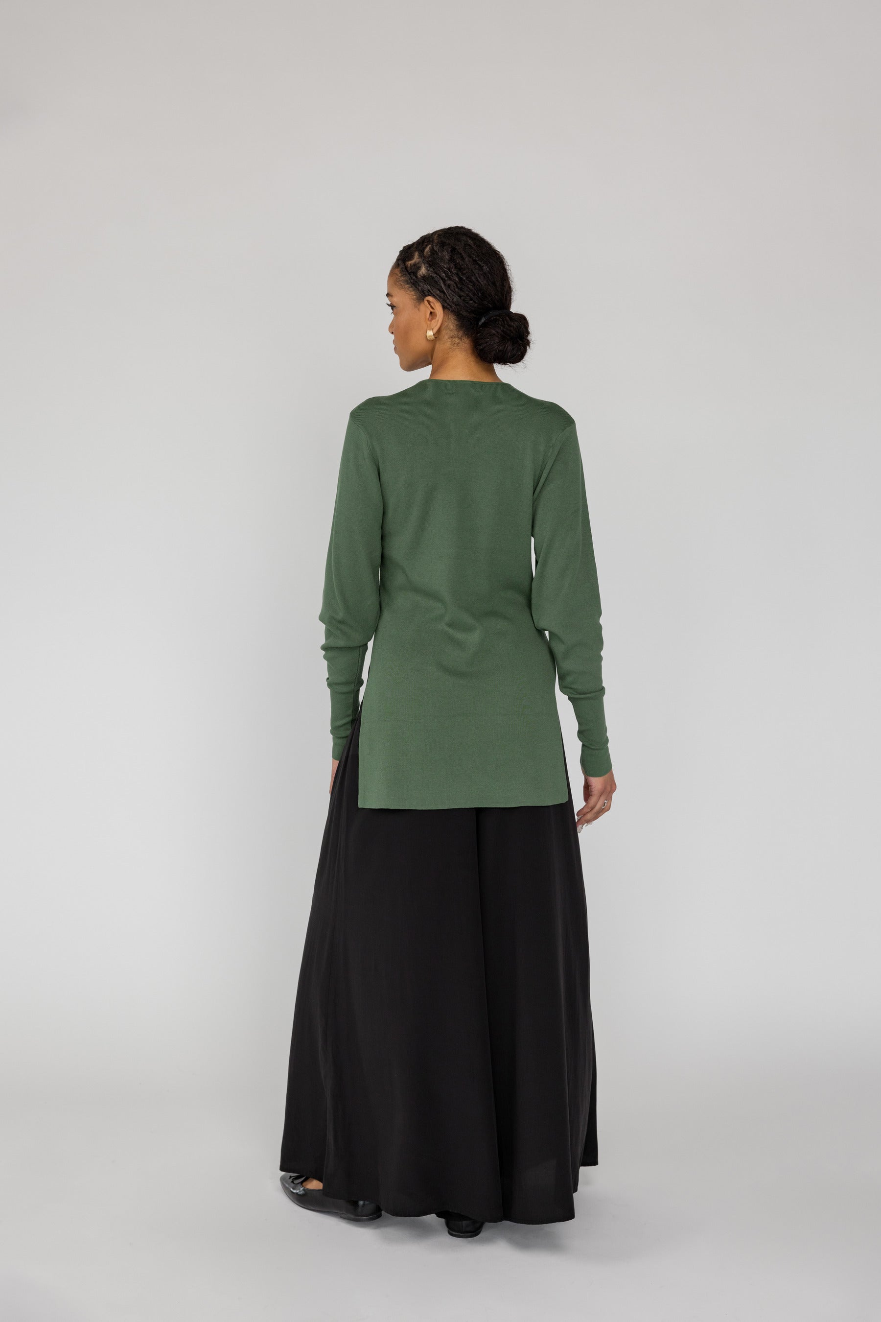 Side Slit Top Olive - Image 4
