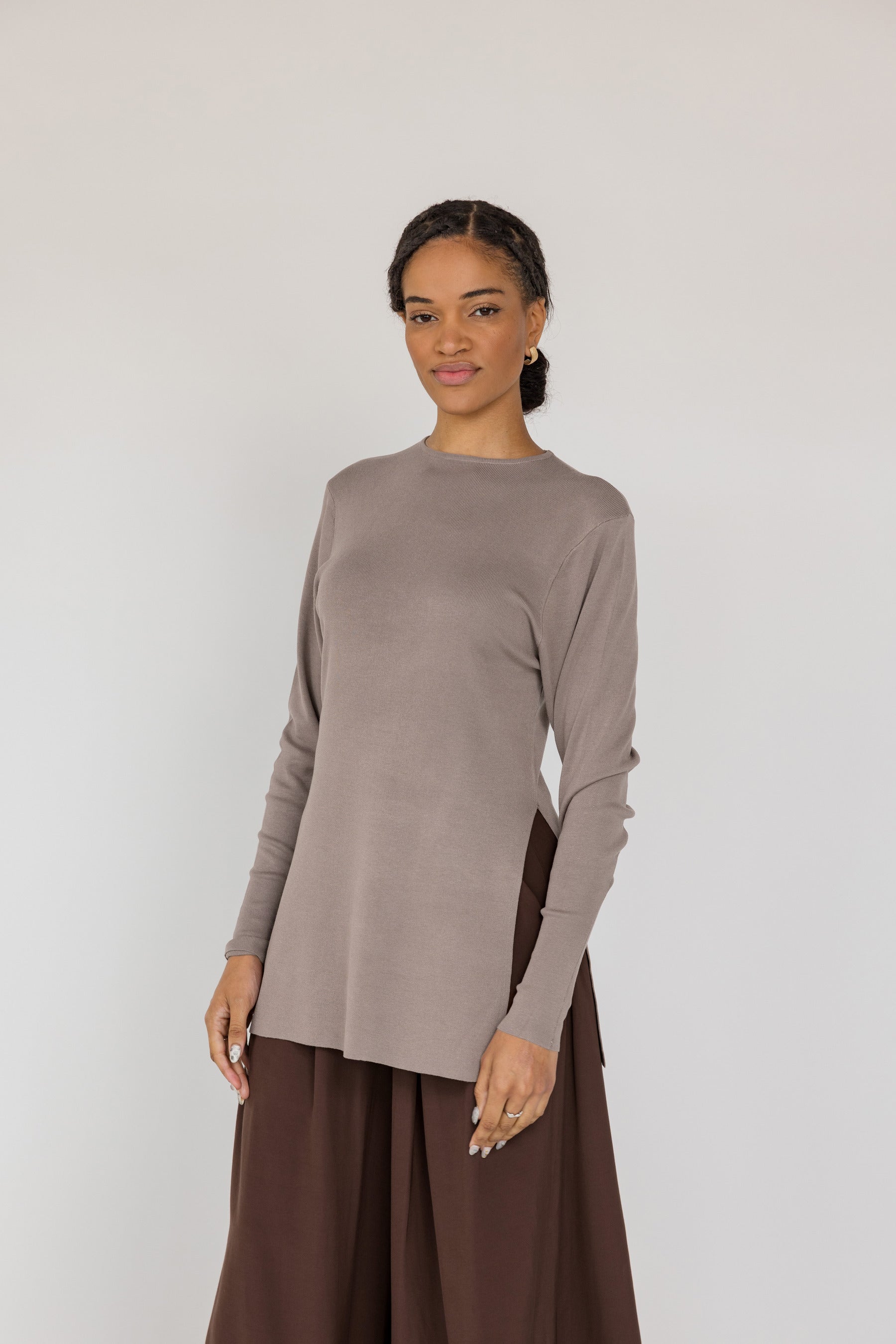 Side Slit Top Truffle - Image 2