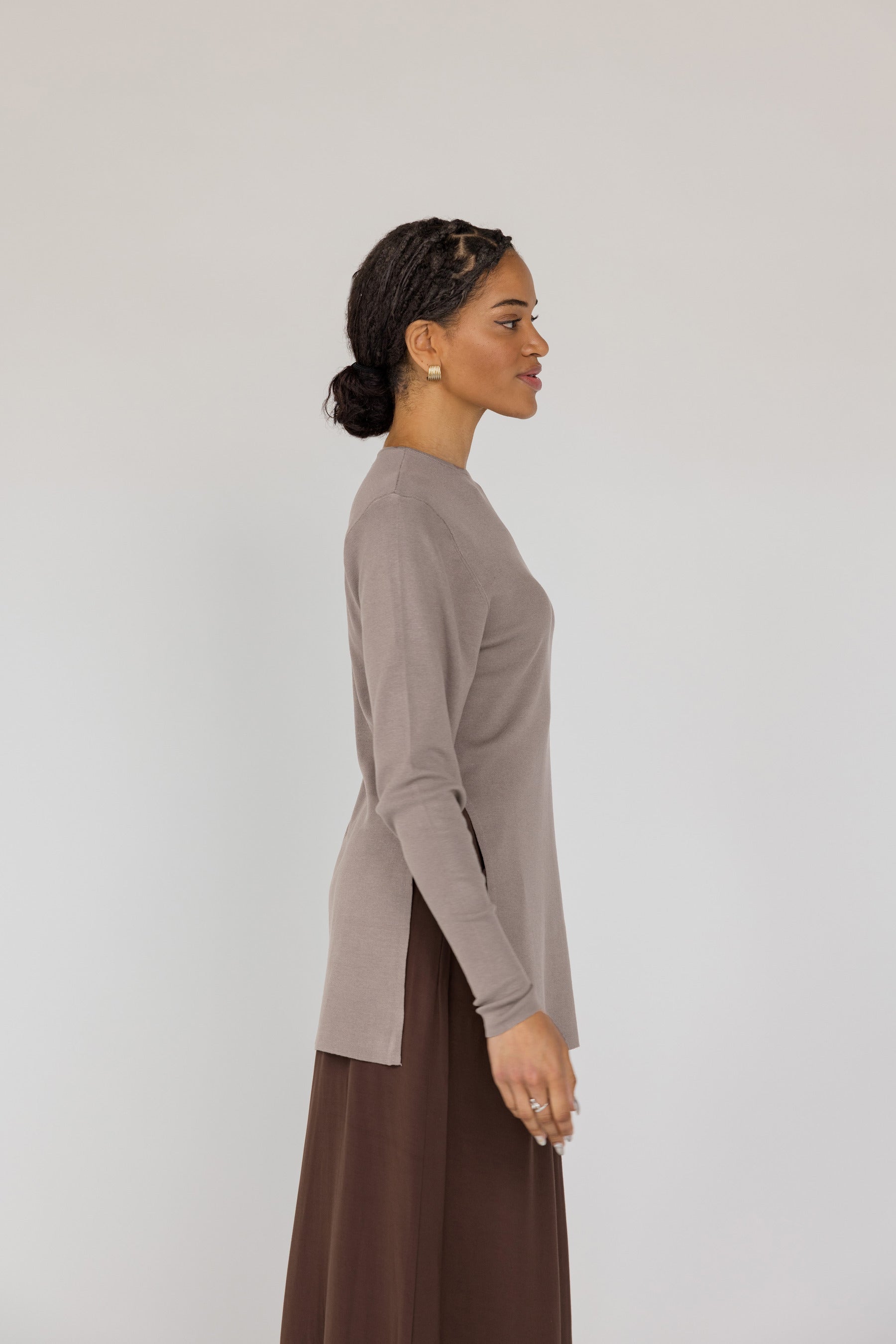 Side Slit Top Truffle - Image 7