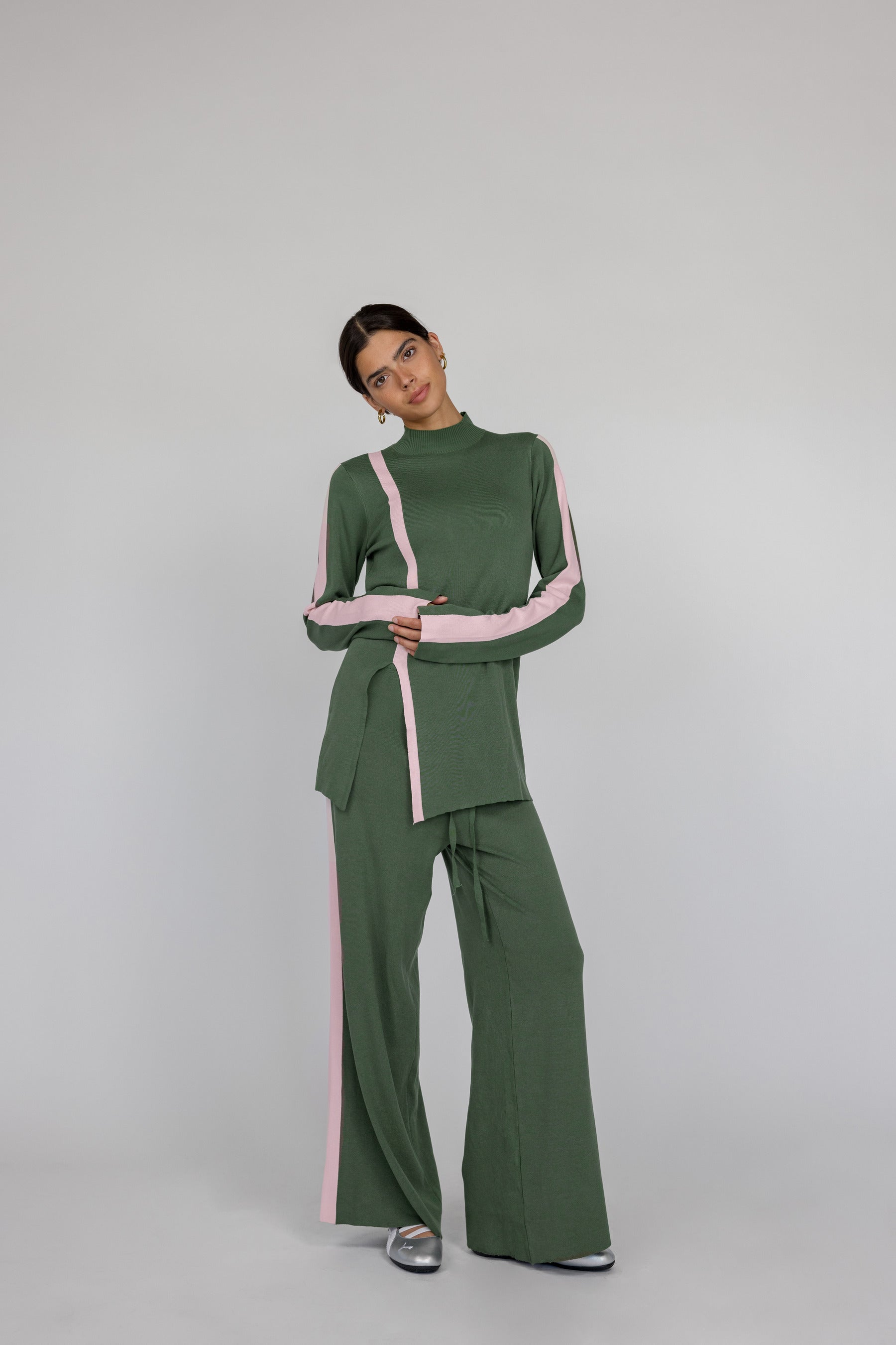 Sport Stripe Top Olive - Image 5