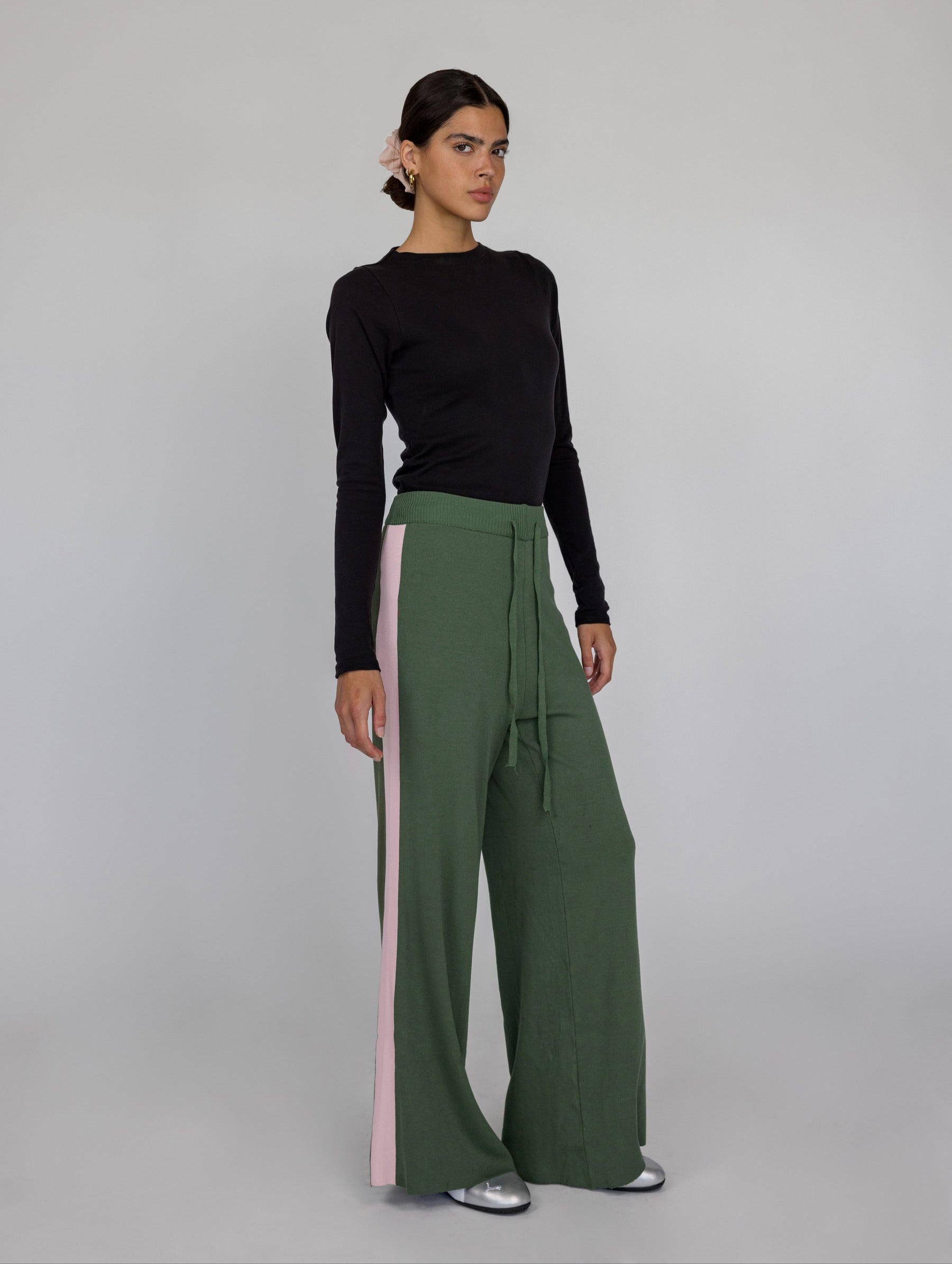 Sport Stripe Pant Olive - Image 2