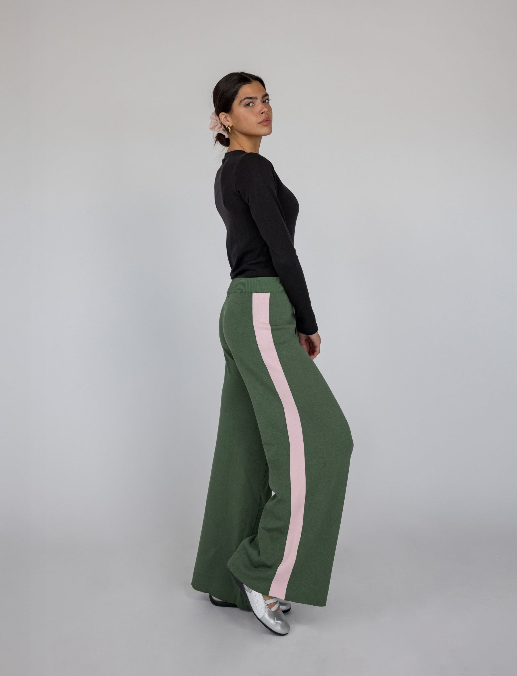 Sport Stripe Pant Olive - Image 1