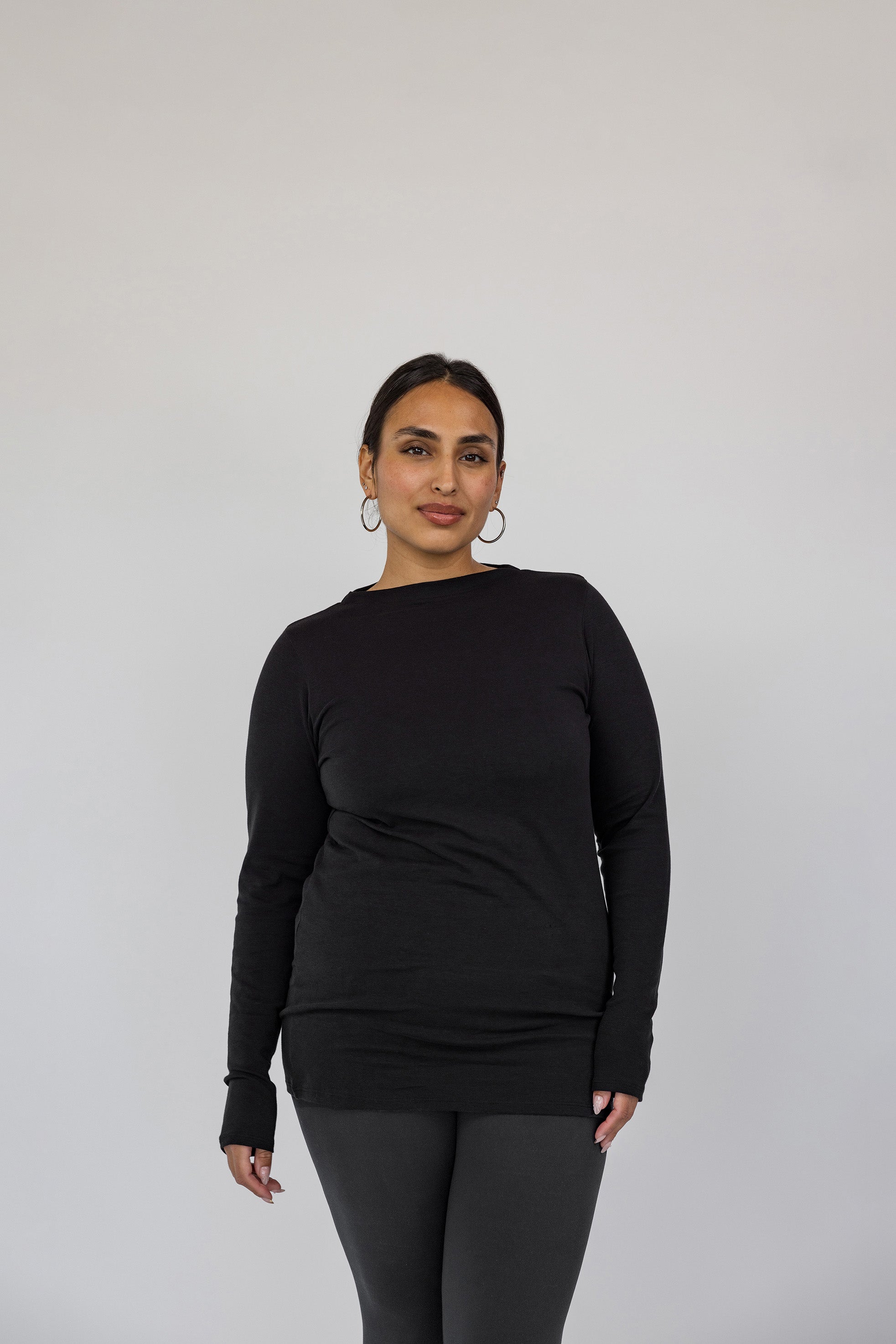 Mock Neck Top Black - Image 3