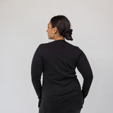 Mock Neck Top Black