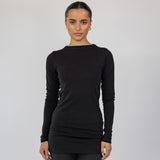 Mock Neck Top Black