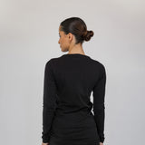 Mock Neck Top Black