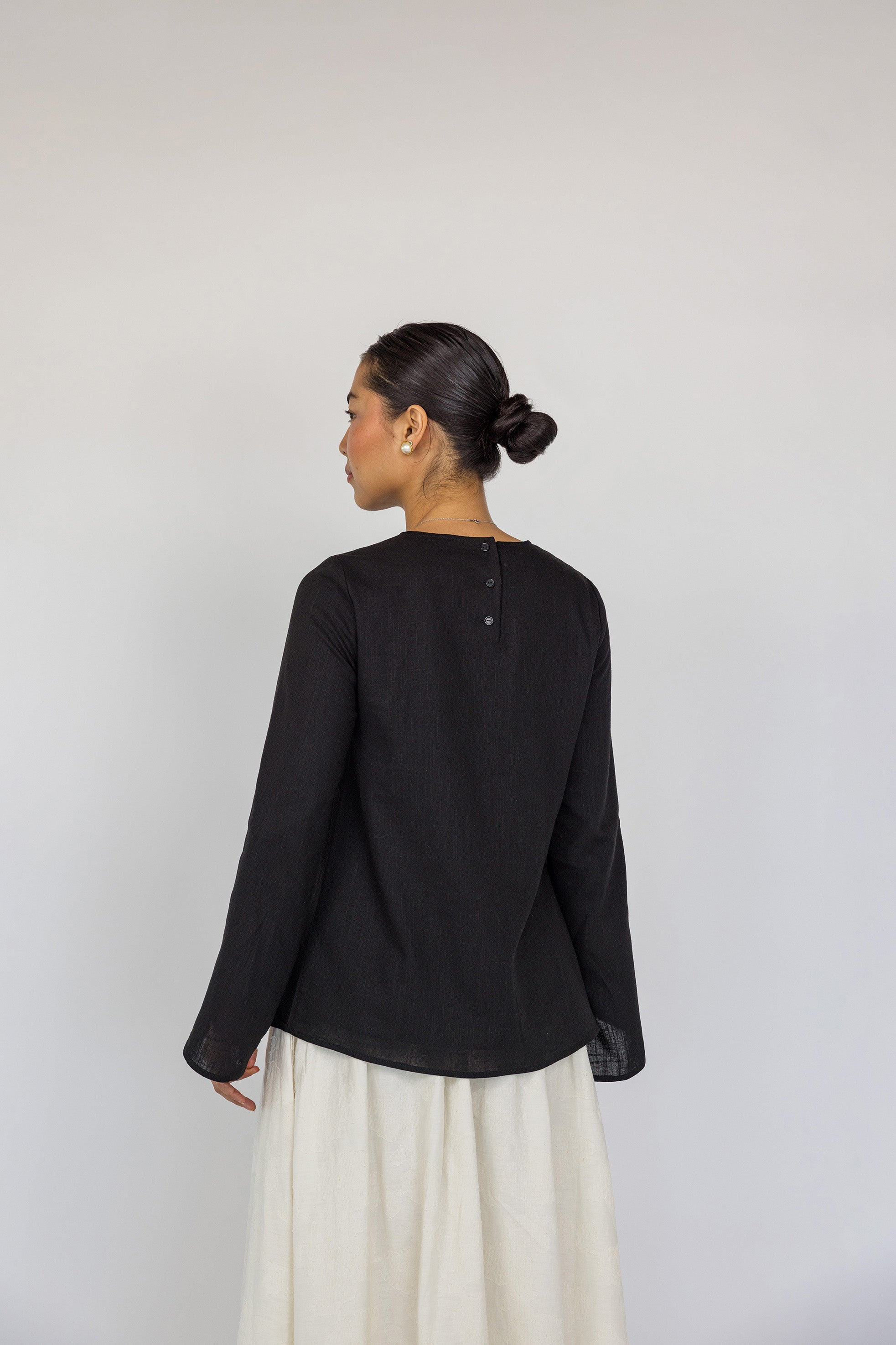 Tie Front Top Black - Image 8