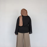 Tie Front Top Black