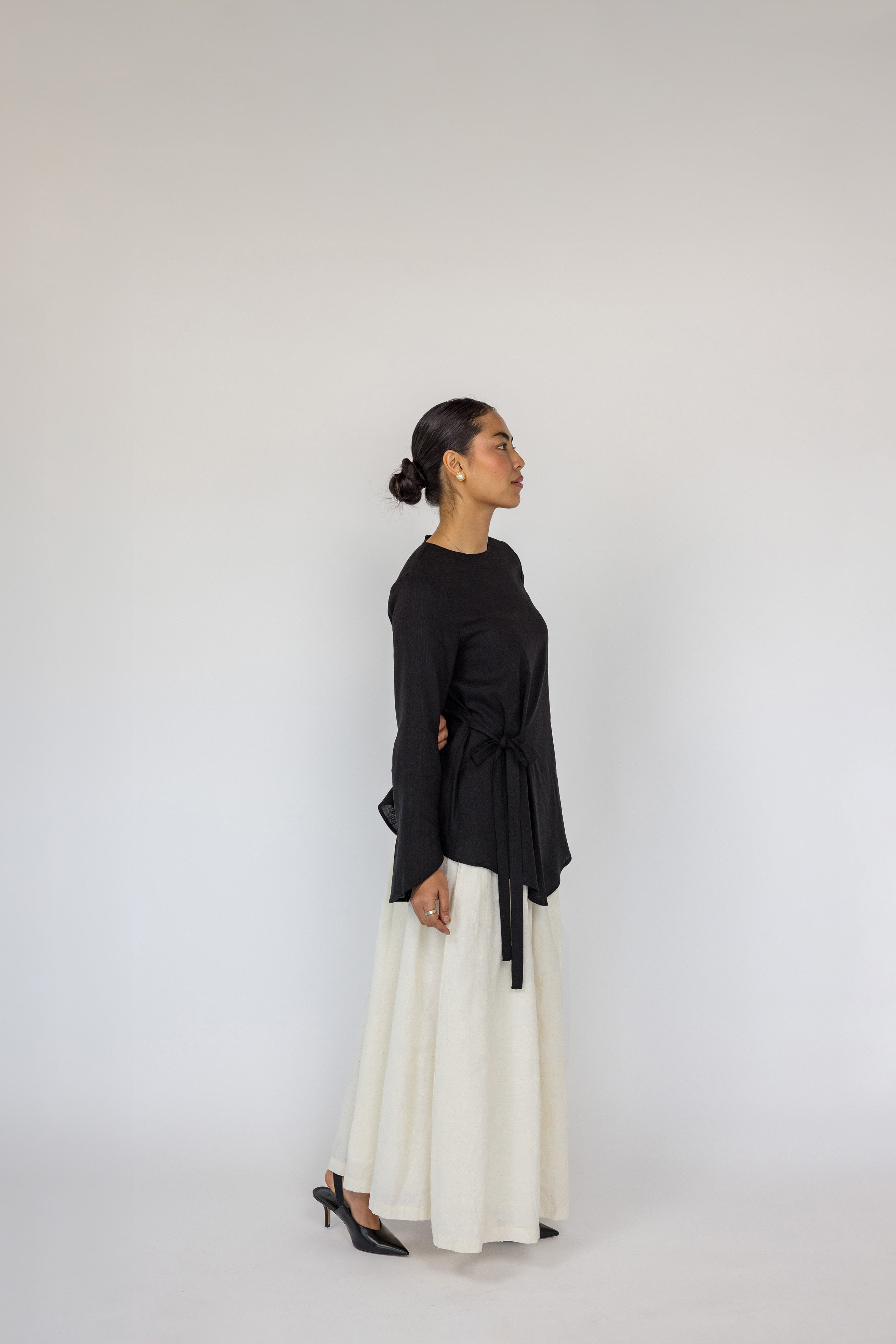 Tie Front Top Black - Image 7