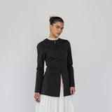 Two Way Zip Top Black