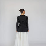 Two Way Zip Top Black