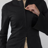 Two Way Zip Top Black