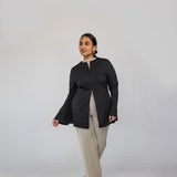 Two Way Zip Top Black