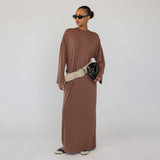 Boxy Knit Dress Chestnut