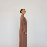 Boxy Knit Dress Chestnut