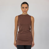 Mock Neck Tank Chestnut