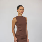 Mock Neck Tank Chestnut