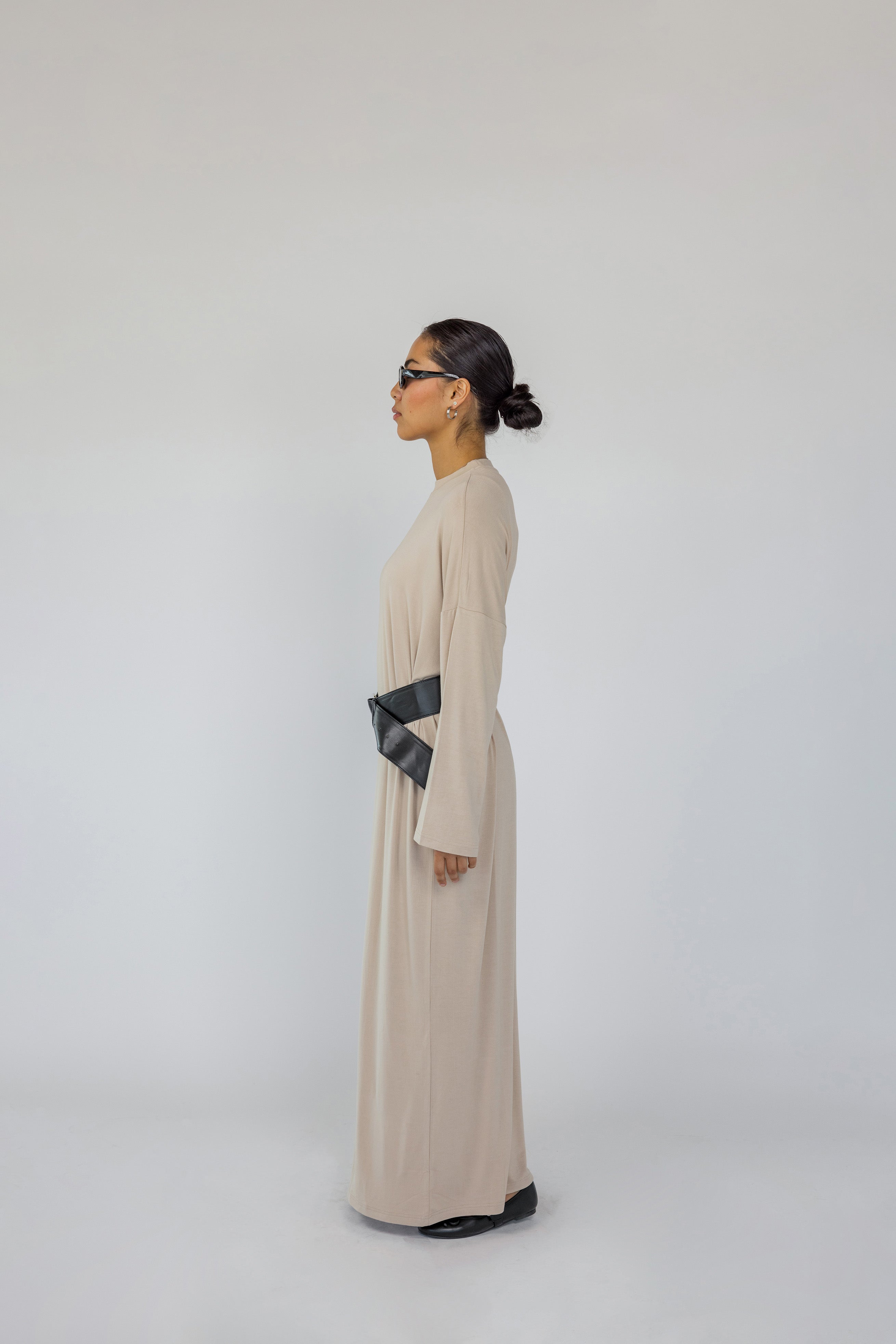Boxy Knit Dress Oat - Image 8
