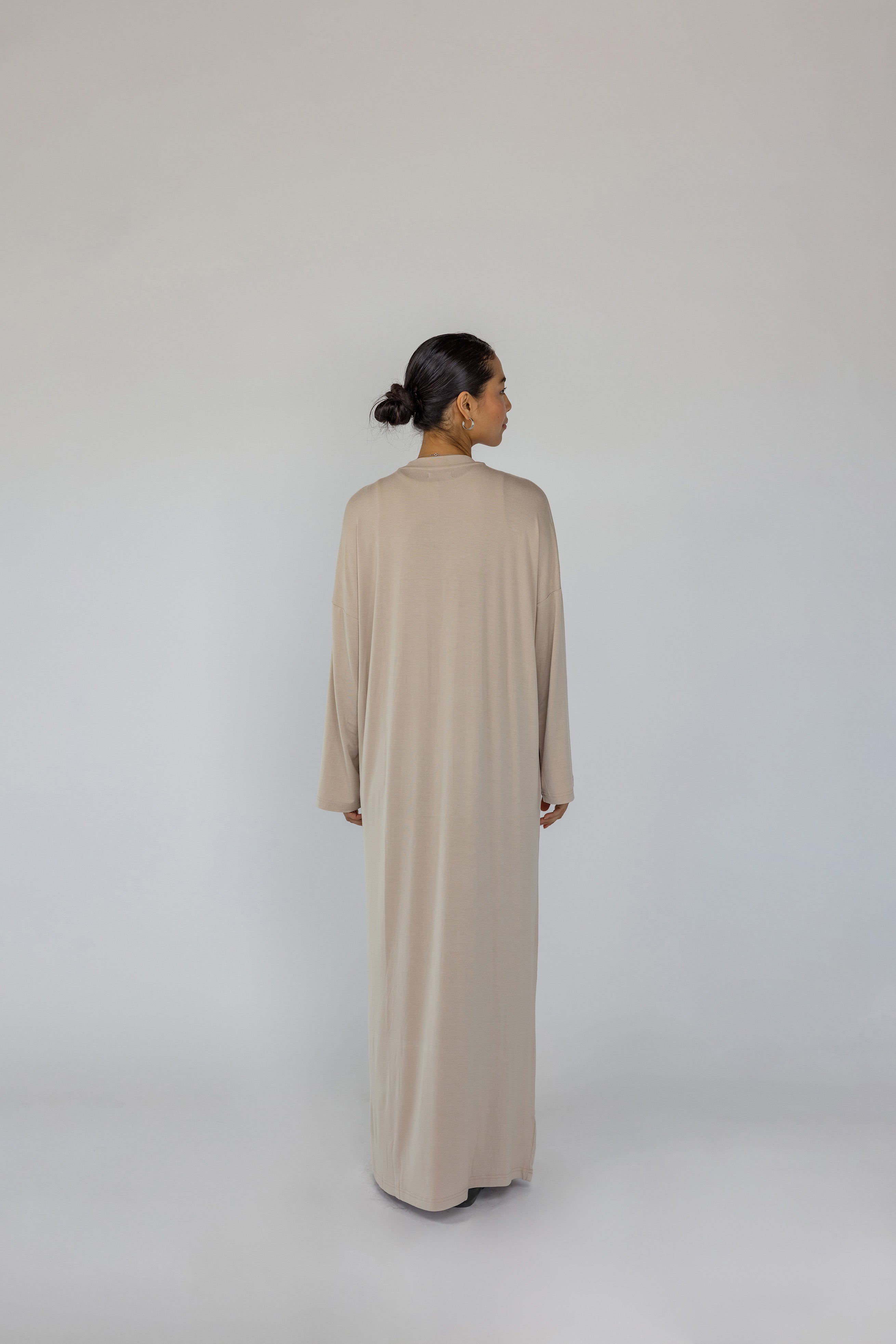 Boxy Knit Dress Oat - Image 2