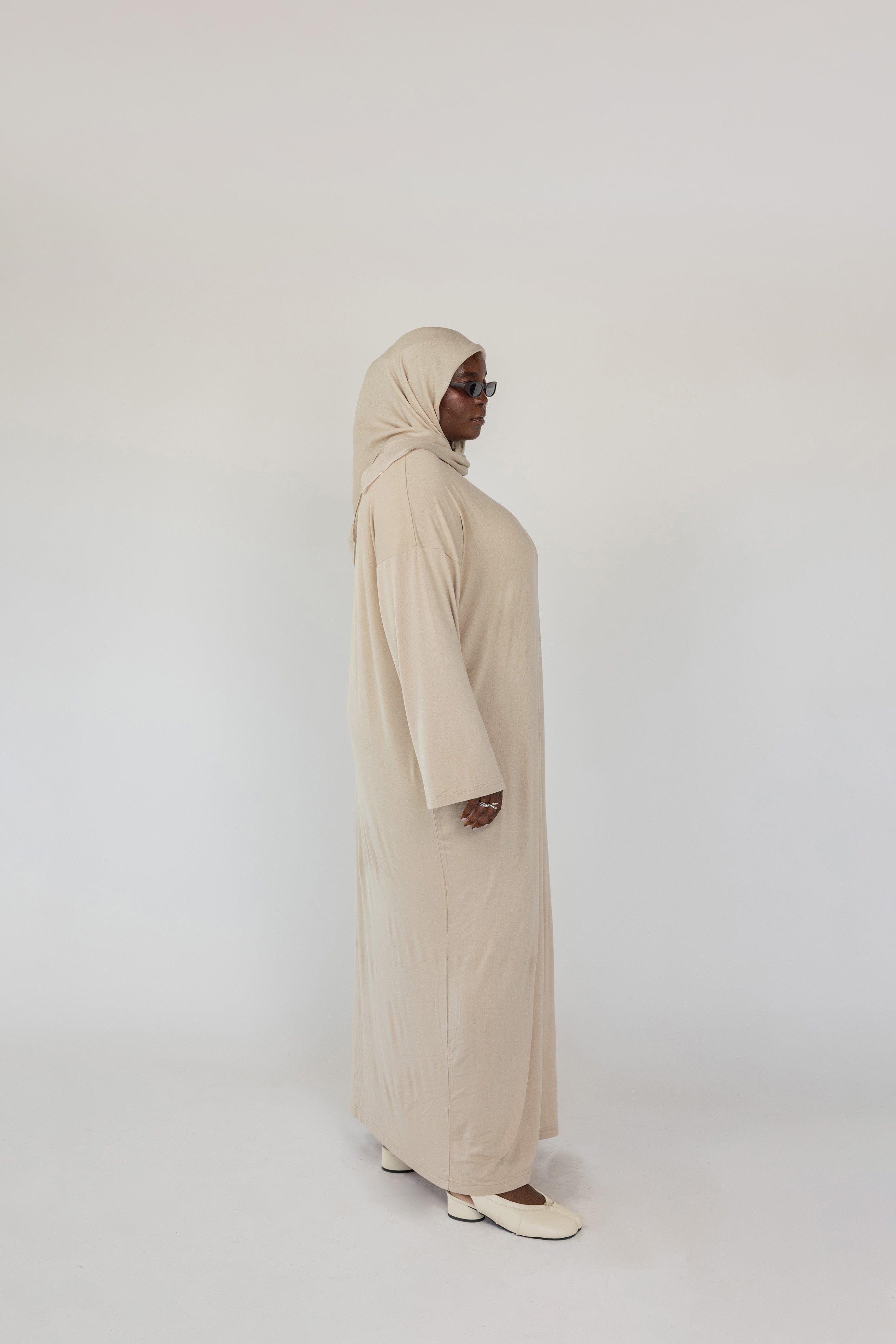 Boxy Knit Dress Oat - Image 5