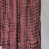 Close up of red clay ripple print hijab 