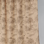 Textile with floral pattern on a beige background