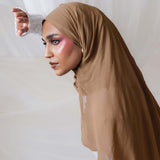 qahwah brown crepe chiffon