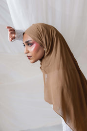 qahwah brown crepe chiffon