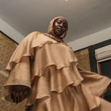 Tiered Ruffle Dress Champagne