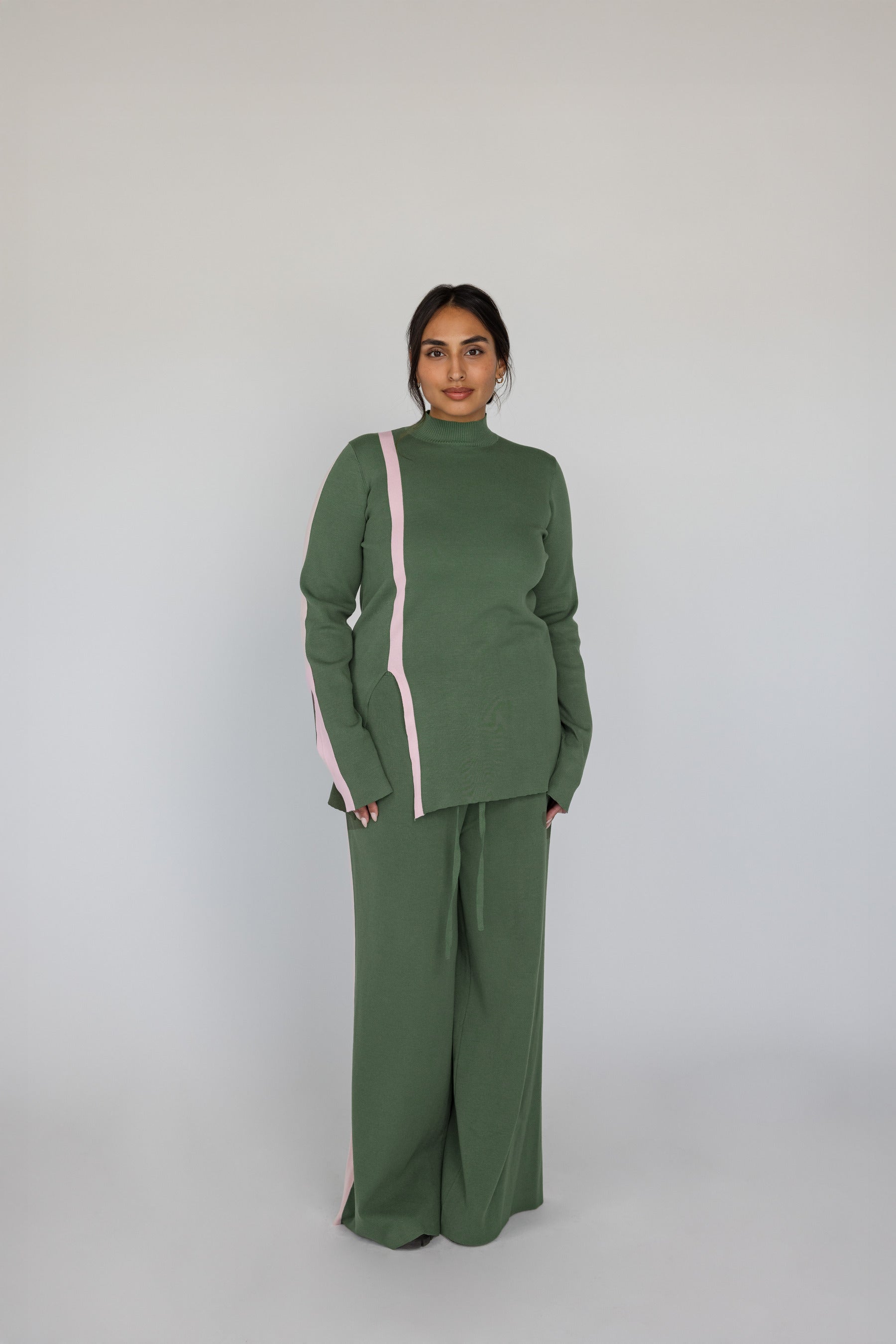 Sport Stripe Top Olive - Image 8