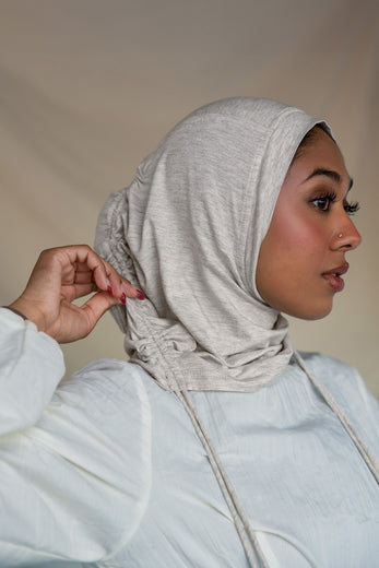 heather grey ruching
