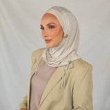 Model wearing Ashwood Ruching Lite with clean ruching, showing breathable and wrinkle-free finish.