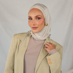 Model wearing Ashwood Ruching Lite with ruching, lightweight material.
