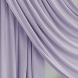 Soft Amethyst Jersey Lite fabric draped smoothly against a white backdrop, showcasing its light lavender hue and soft, airy jersey weave.