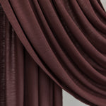 Espresso Jersey Lite fabric draped against white backdrop, showing its deep coffee-brown tone and soft, stretchy weave.