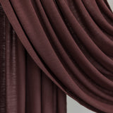 Espresso Jersey Lite fabric draped against white backdrop, showing its deep coffee-brown tone and soft, stretchy weave.