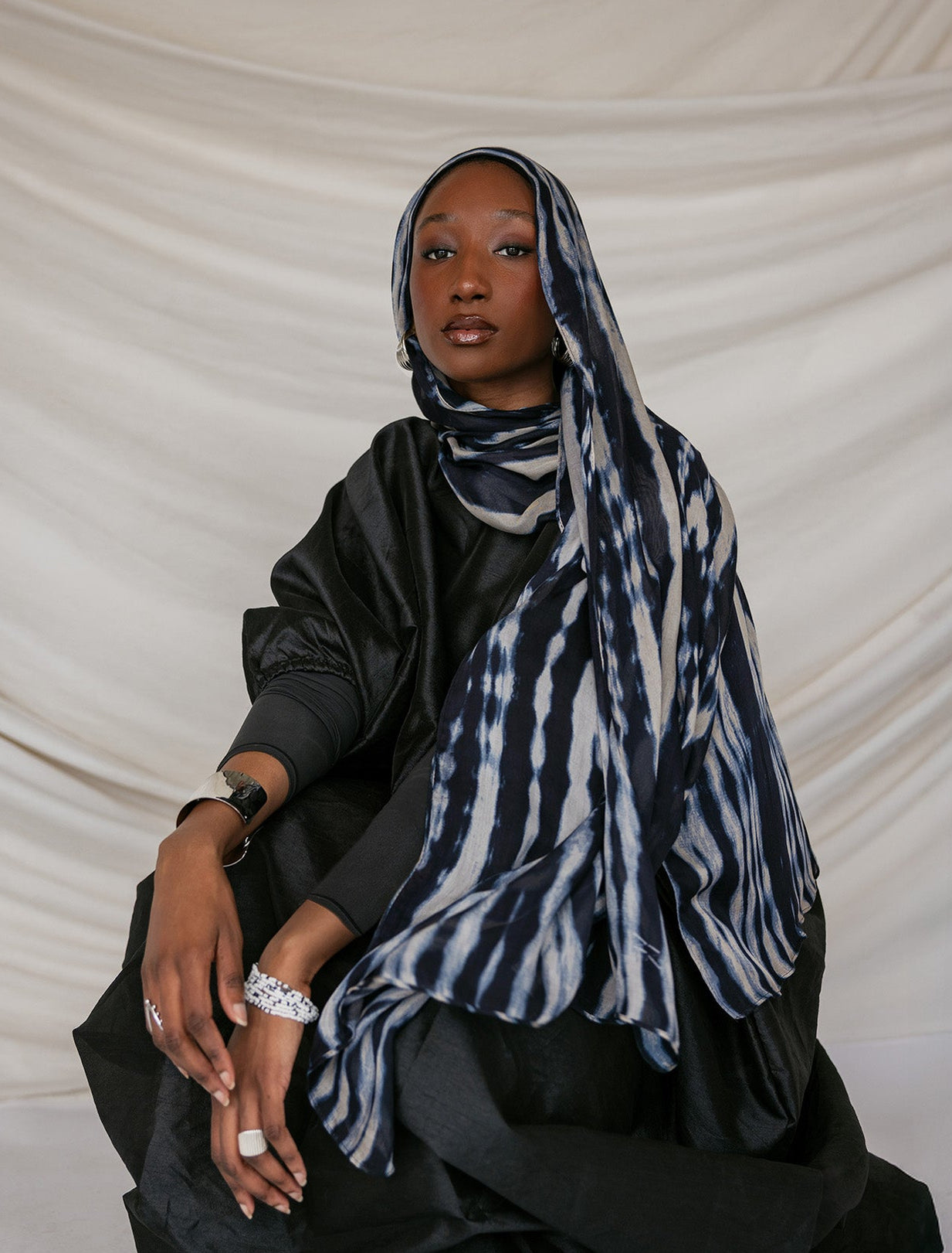 Inessence Sciarpa Maxi Hijab In Georgette Velata - Donna, 100% Poliestere, Taglia M (70x180 Cm), Colore Zucca Spice
