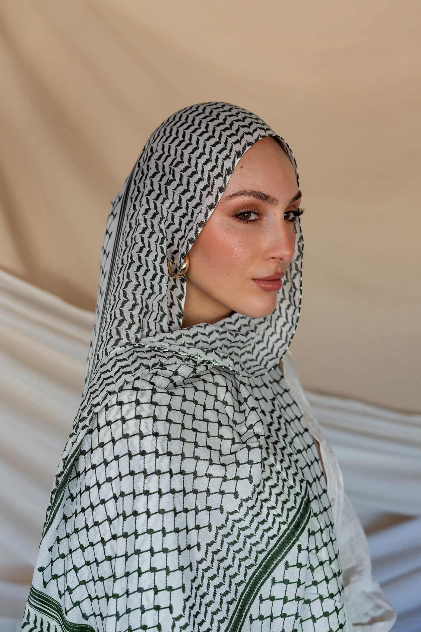 green kuffiyeh print