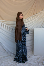 navy sediment abaya