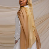 golden ombre silk chiffon