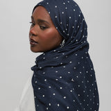 Navy Polka Dot