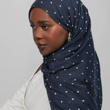 Navy Polka Dot