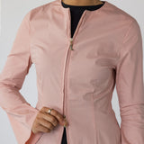 Two Way Zip Top Rose