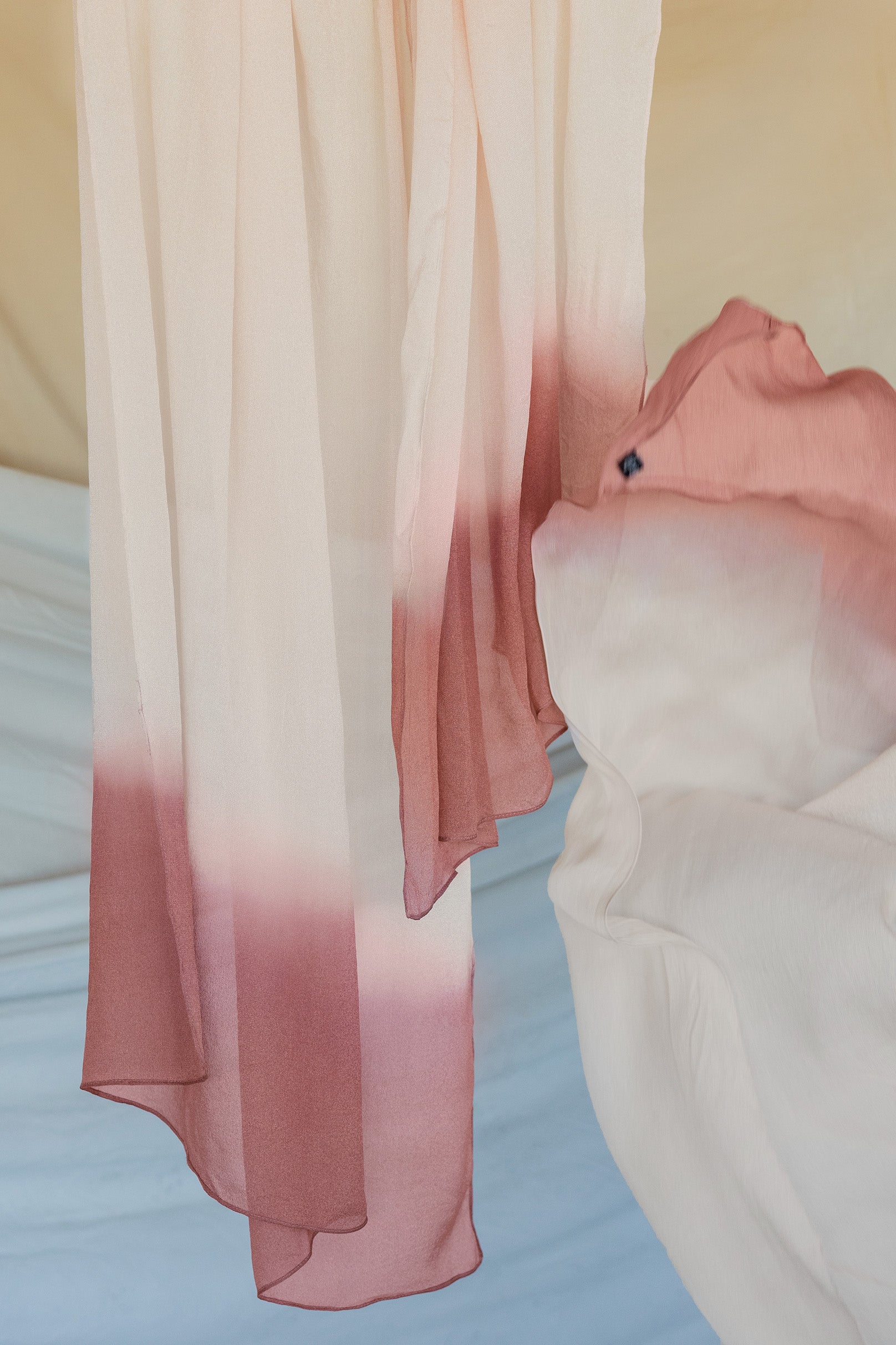 ombre blush silk chiffon