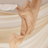 Warm Taupe Silk Chiffon