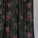 Black pomegranate printed hijab on a white background
